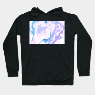 Blue and Pink Marble Pattern Hoodie